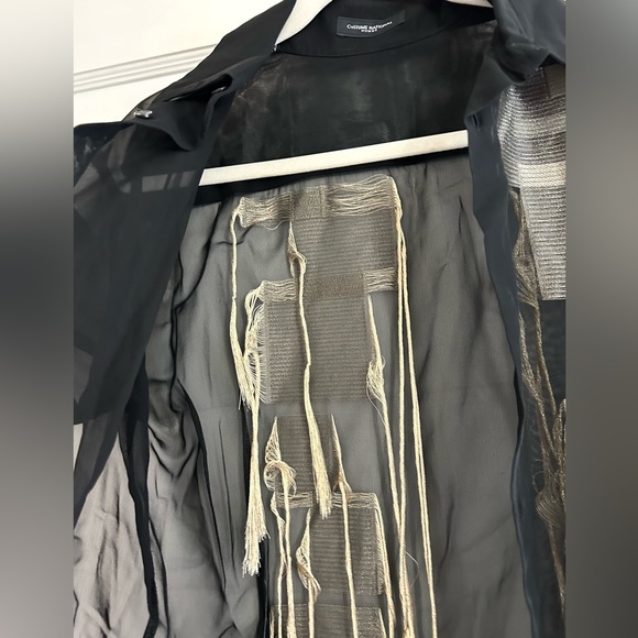 Rare Mens Costume National Homme Sheer Black Shirt Size 48 Made in Italy - Picture 2 of 15